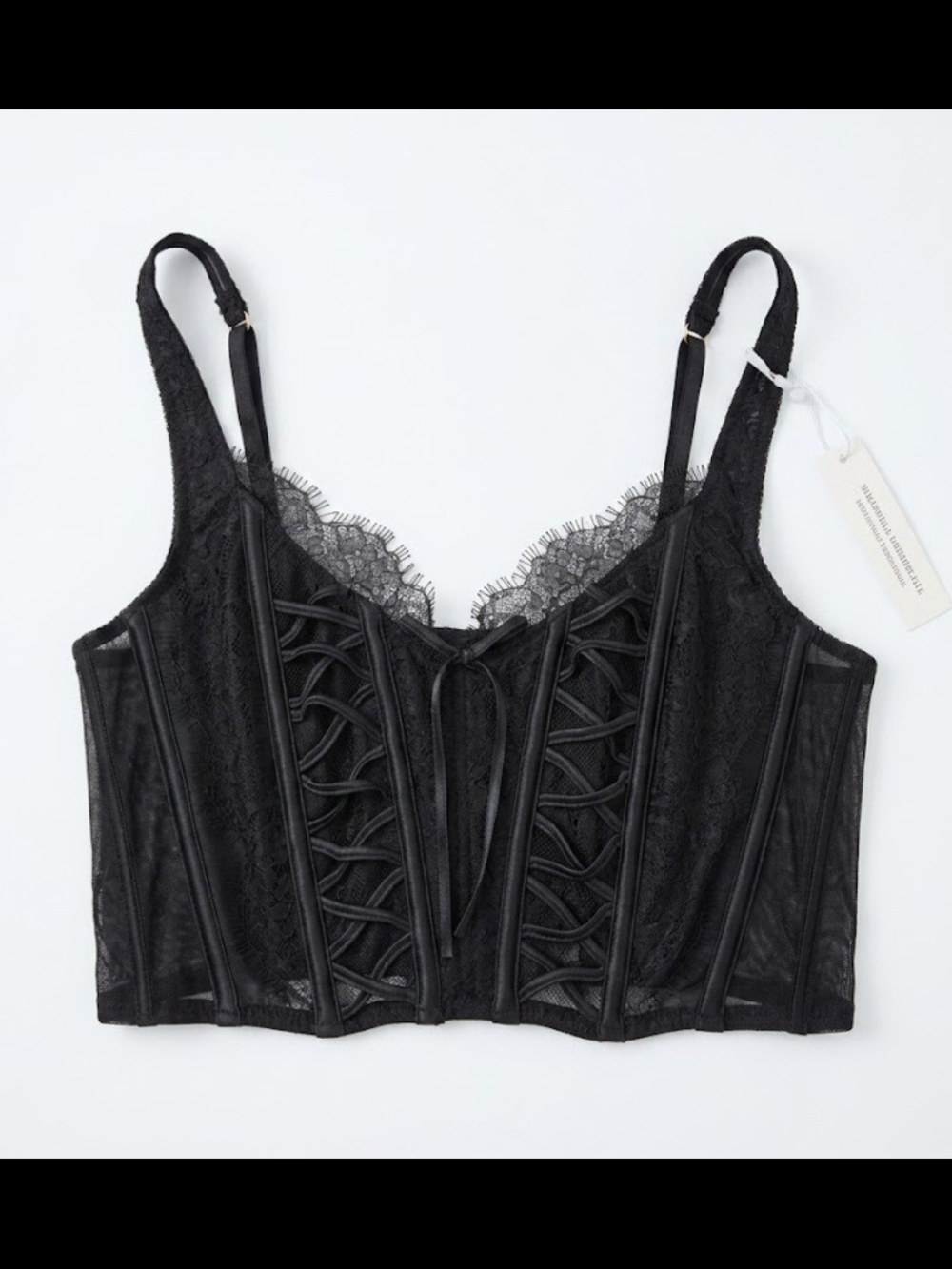Victoria's Secret Black Lace Bralette with Sheer Details